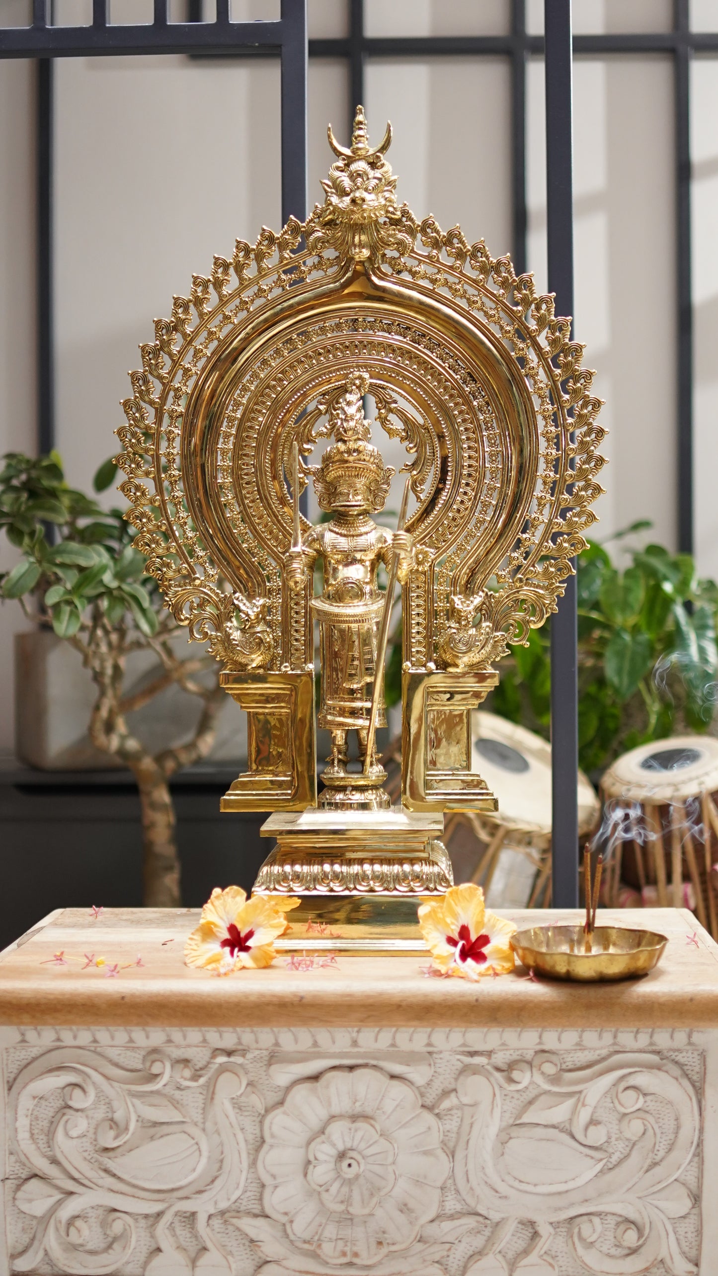 Sree Muthappan with Prabha Brass Idol - Large