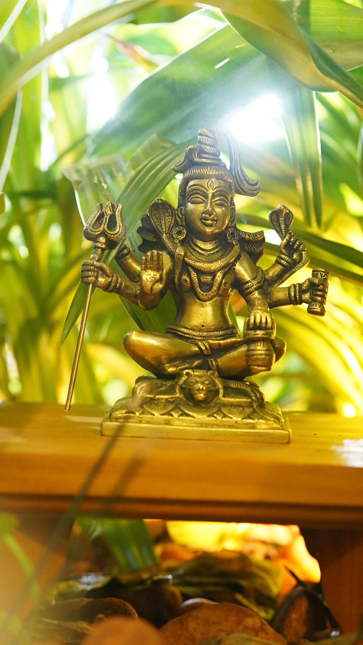 Lord Shiva Brass Idol 6"