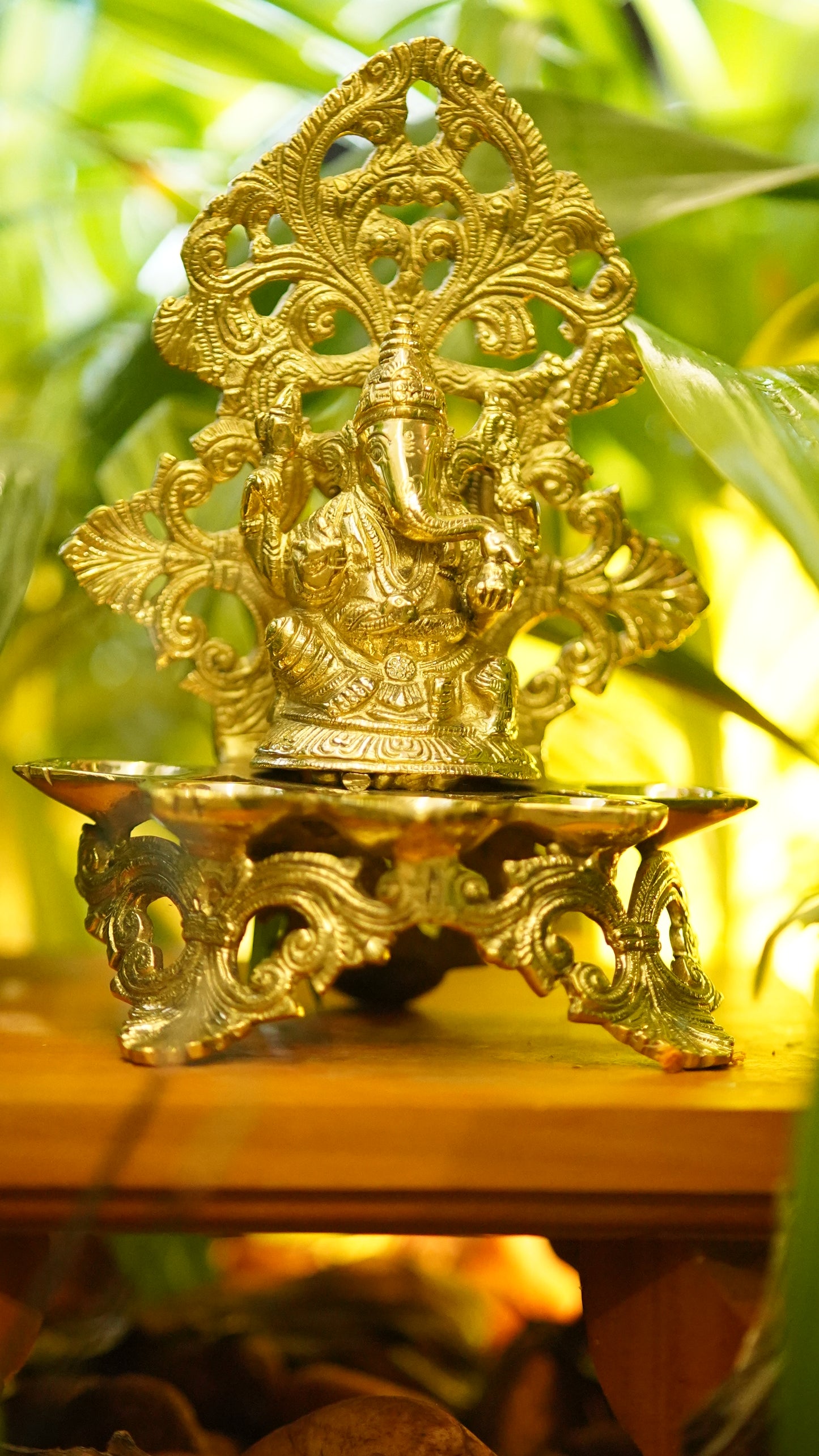 Lord Ganesha Fancy Brass Oil Lamp