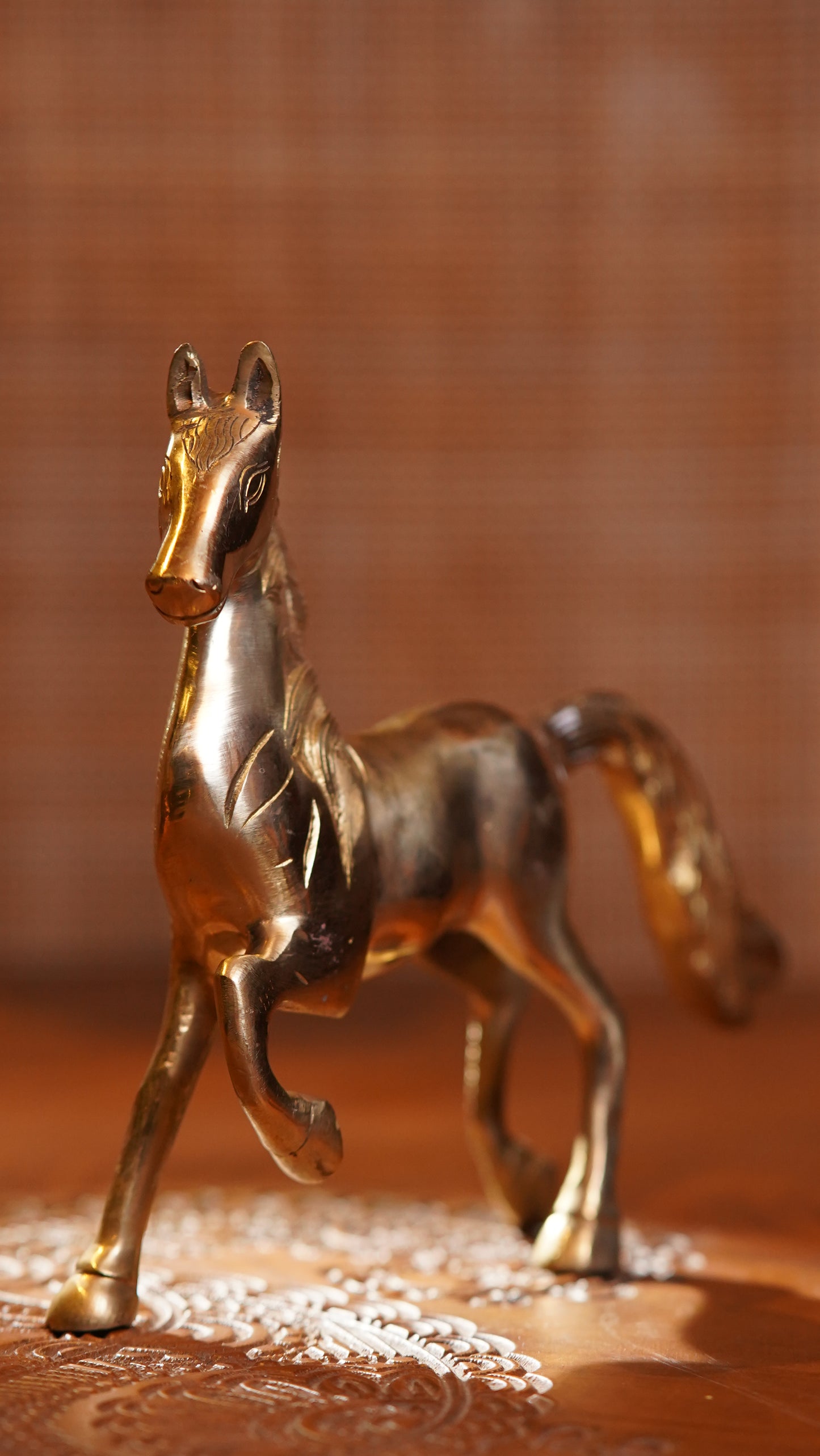 Horse Brass Statue