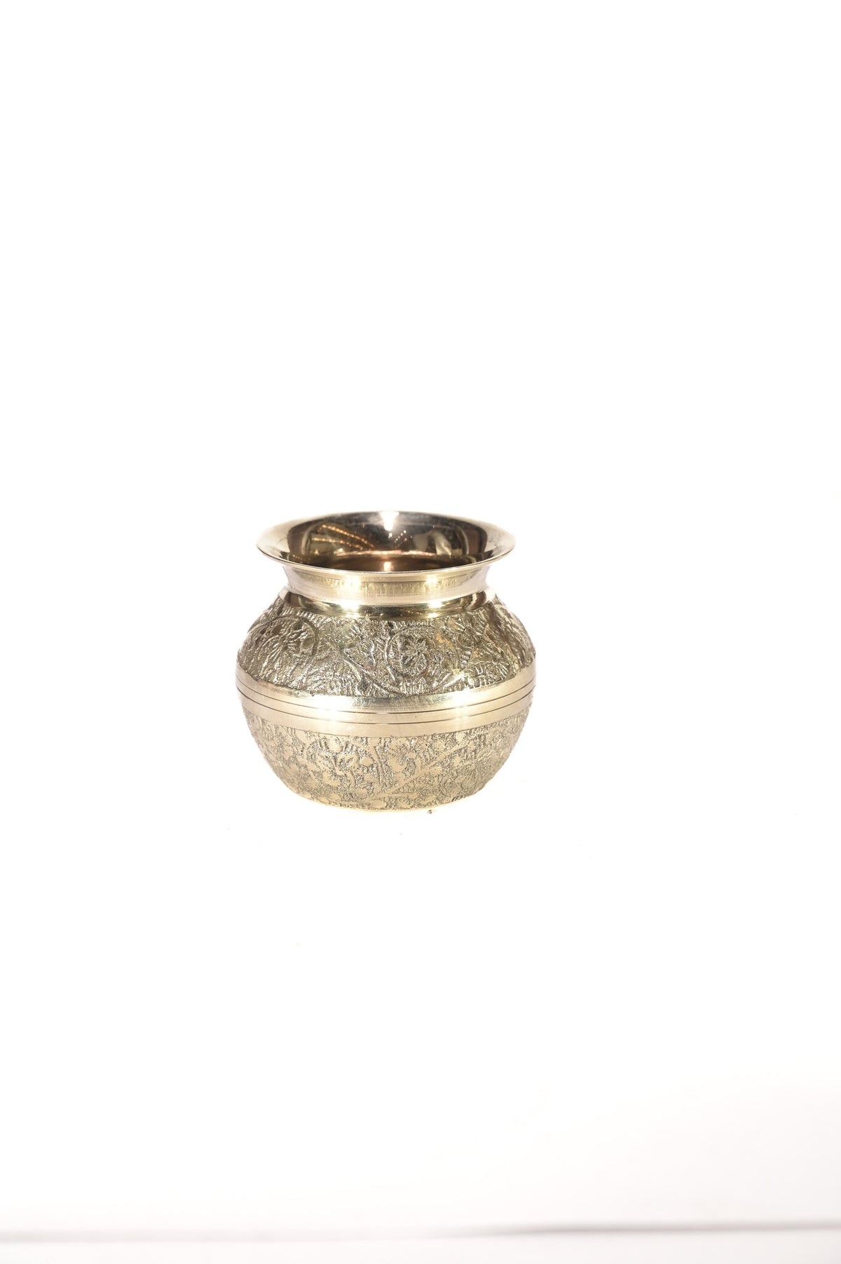 Brass Carved Lota – 3 Inch