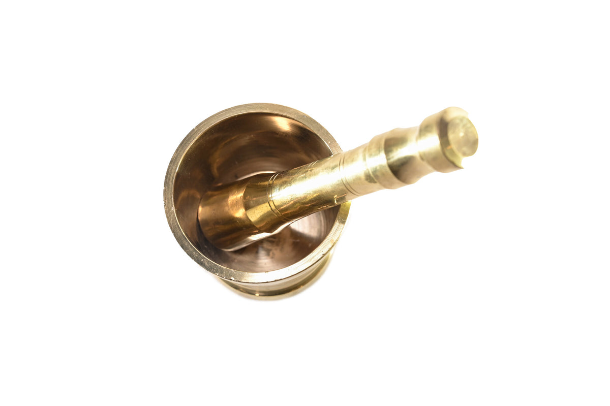 Brass Okli (Mortar and Pestle) – 3 Inch – view 2