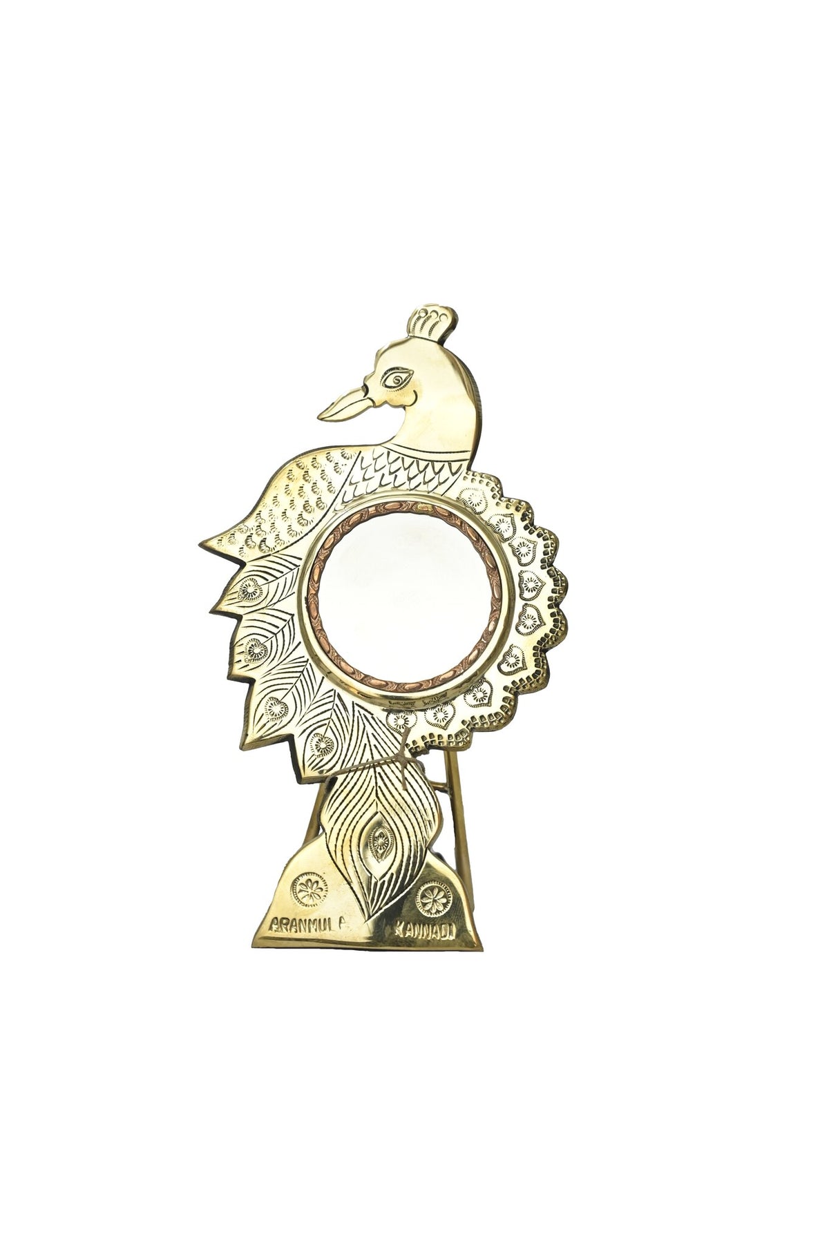 Brass Peacock Valkannadi Mirror – 2.5 Inch – view 2