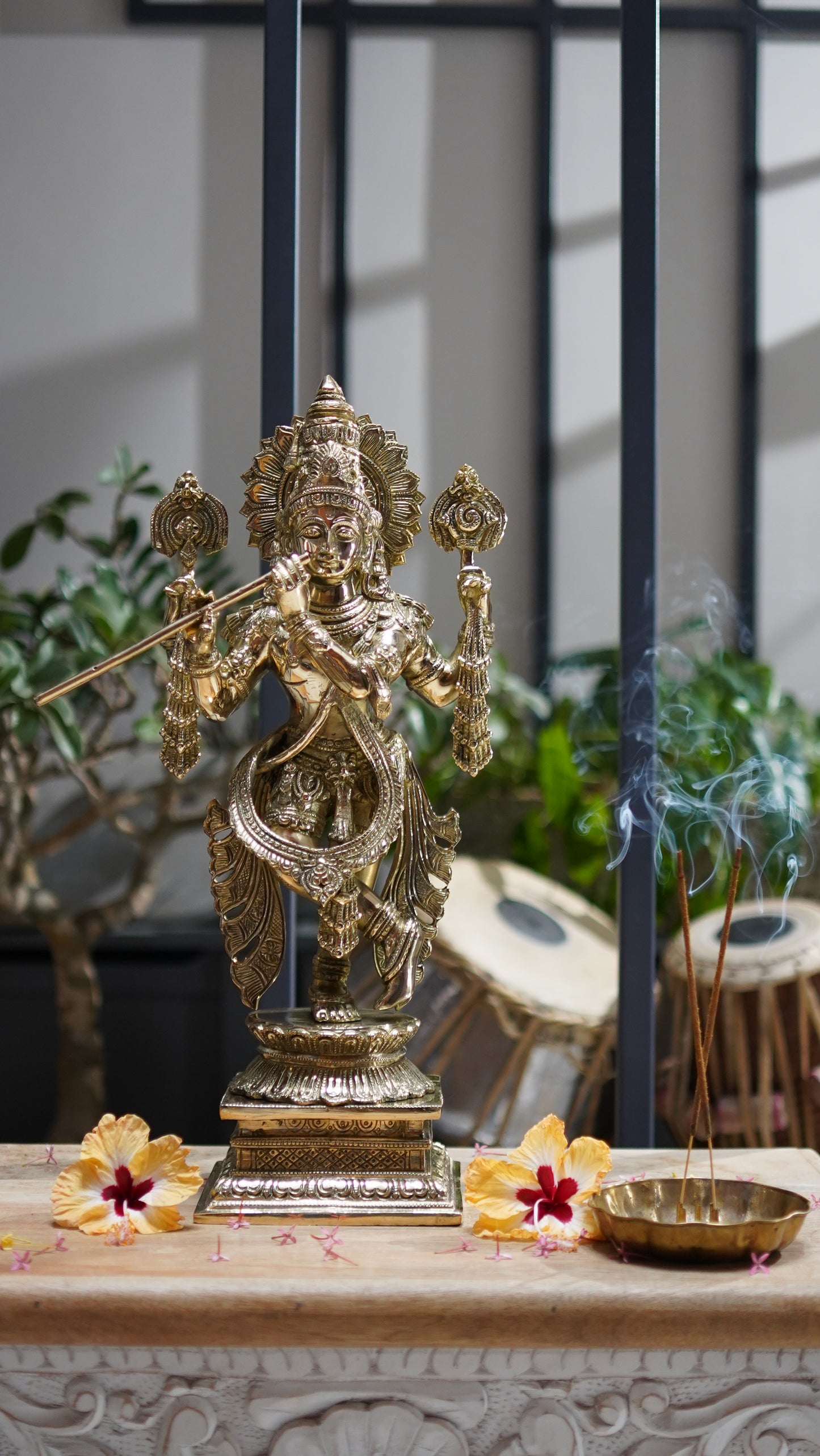 Sree Krishna Brass Idol Big 28"