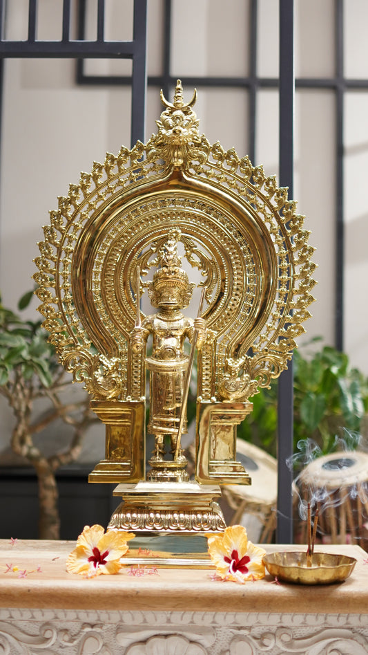 Sree Muthappan with Prabha Brass Idol - Large