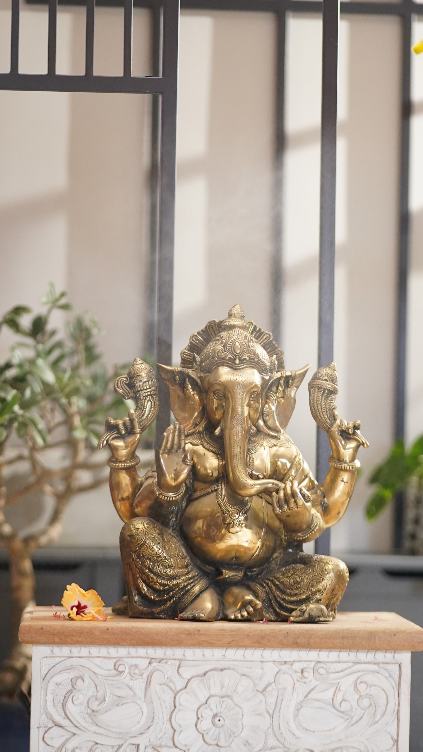 Lord Ganesha Brass Idol - Large