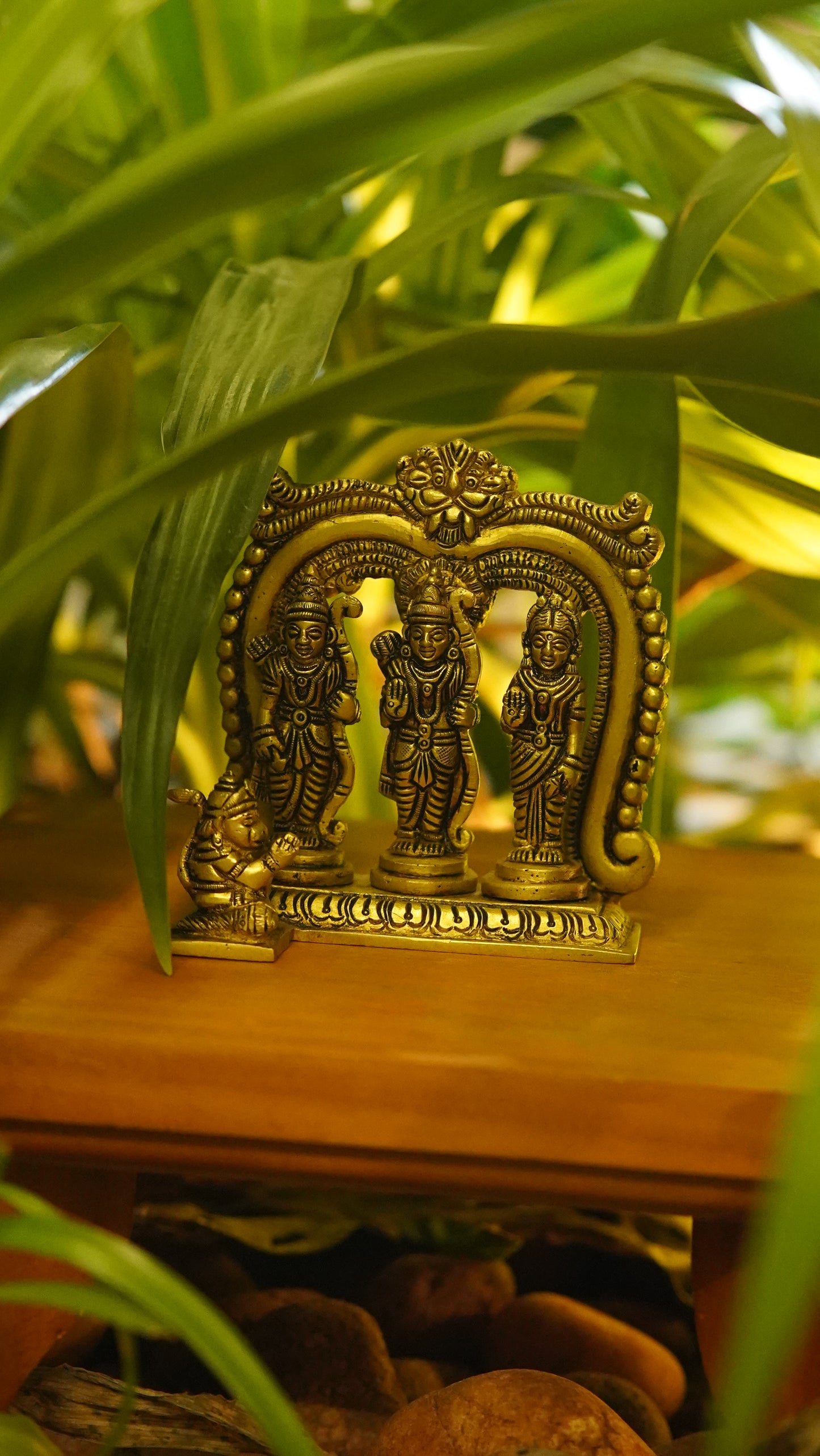 Sree Rama, Lakshman and Sita Devi Brass Idol - Small