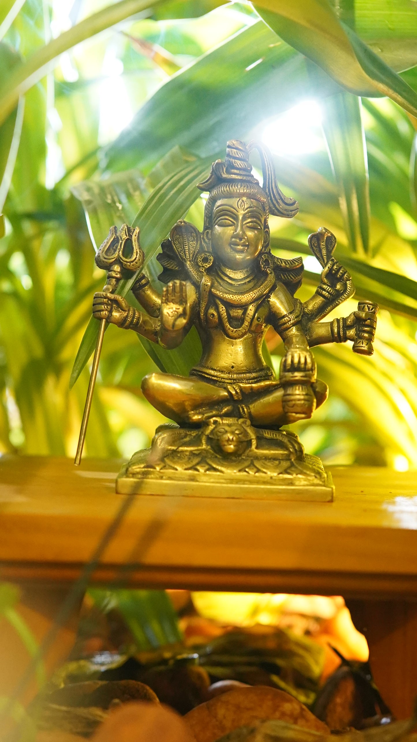 Lord Shiva Brass Idol 6"