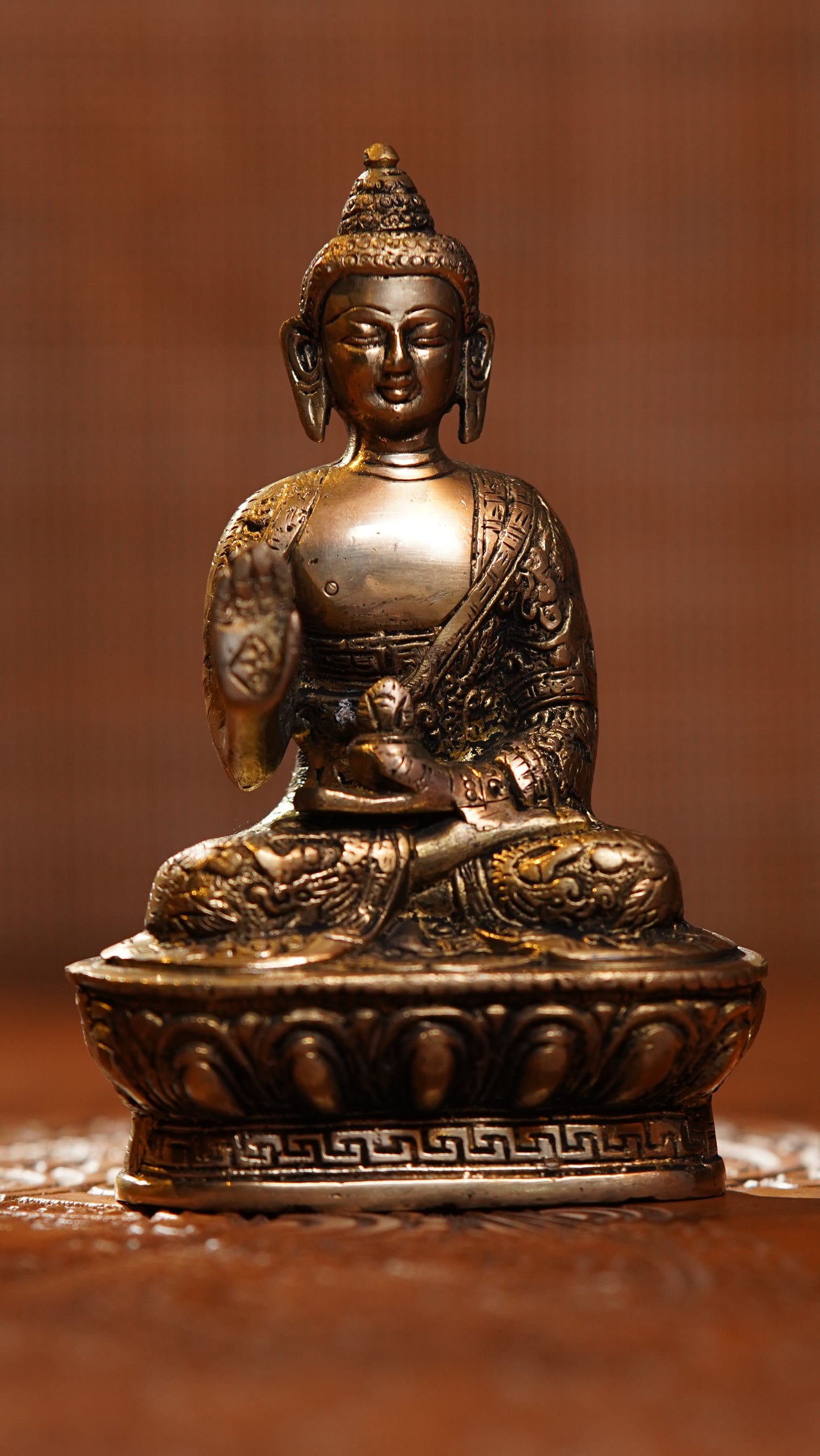 Lord Gauthama Buddha Brass Idol - Medium