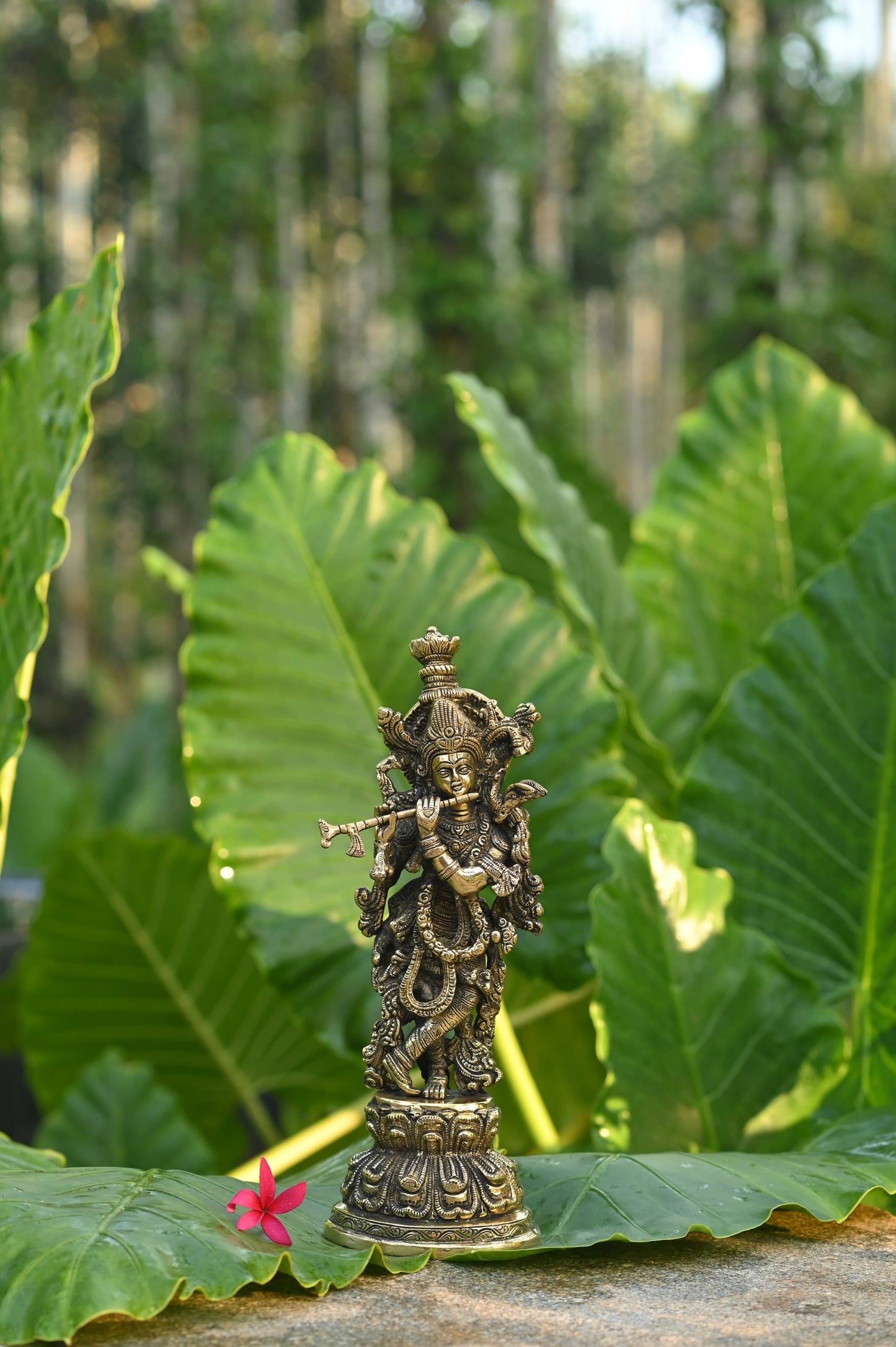 Lord Krishna Brass Idol Antique Finish