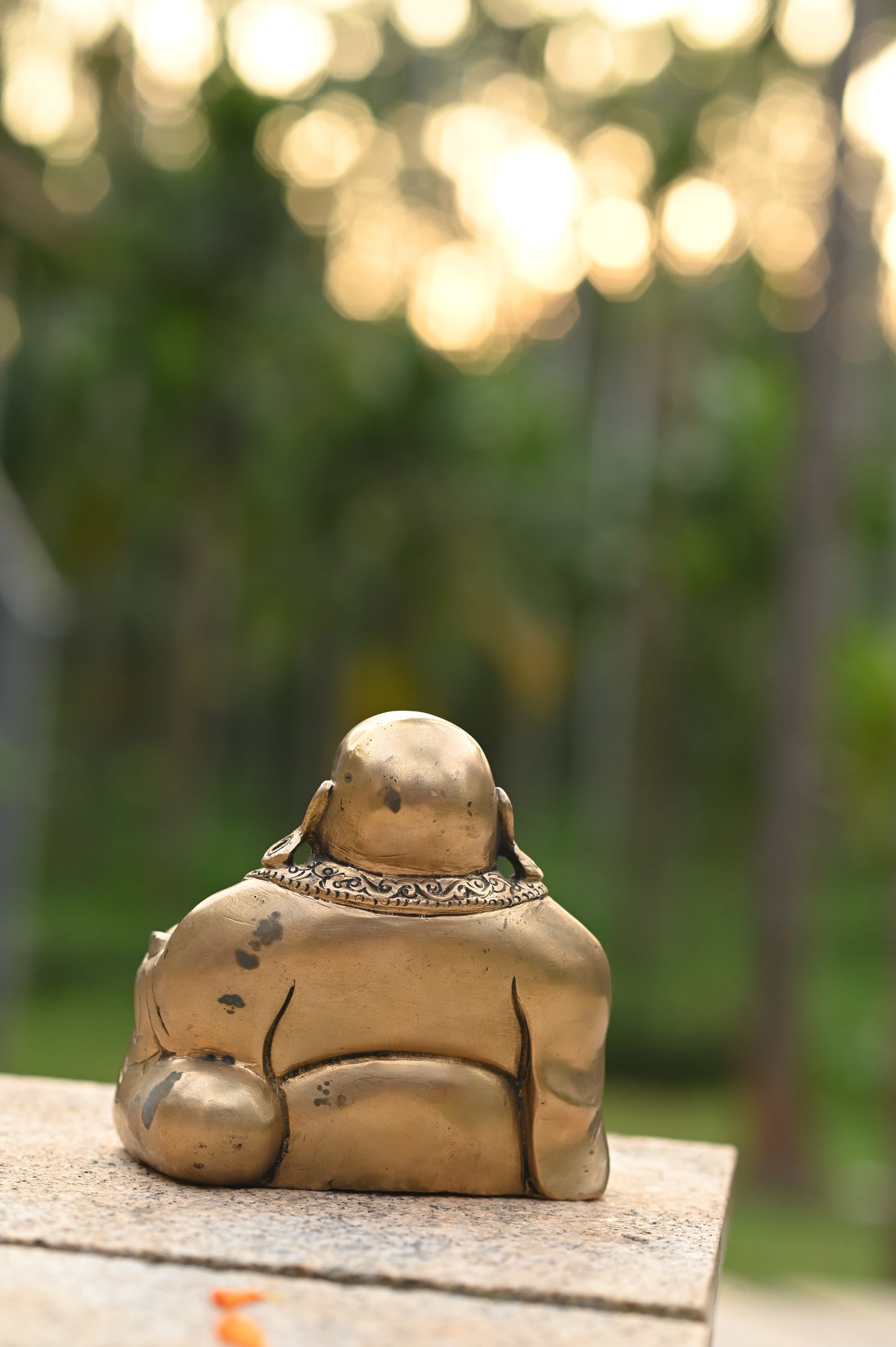 Laughing Buddha Brass Idol