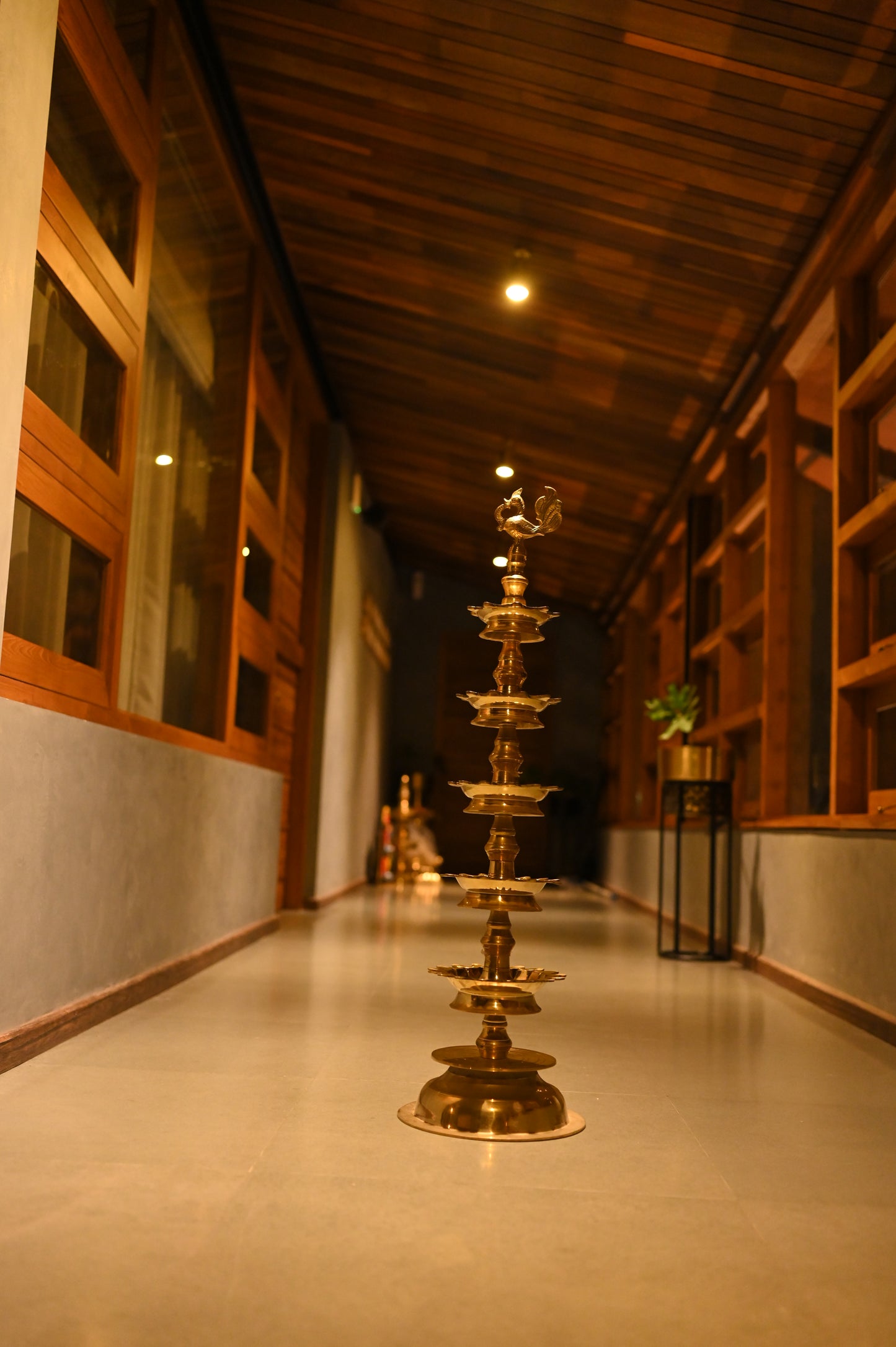 Kerala Bronze Peacock Vasthu Vilakku