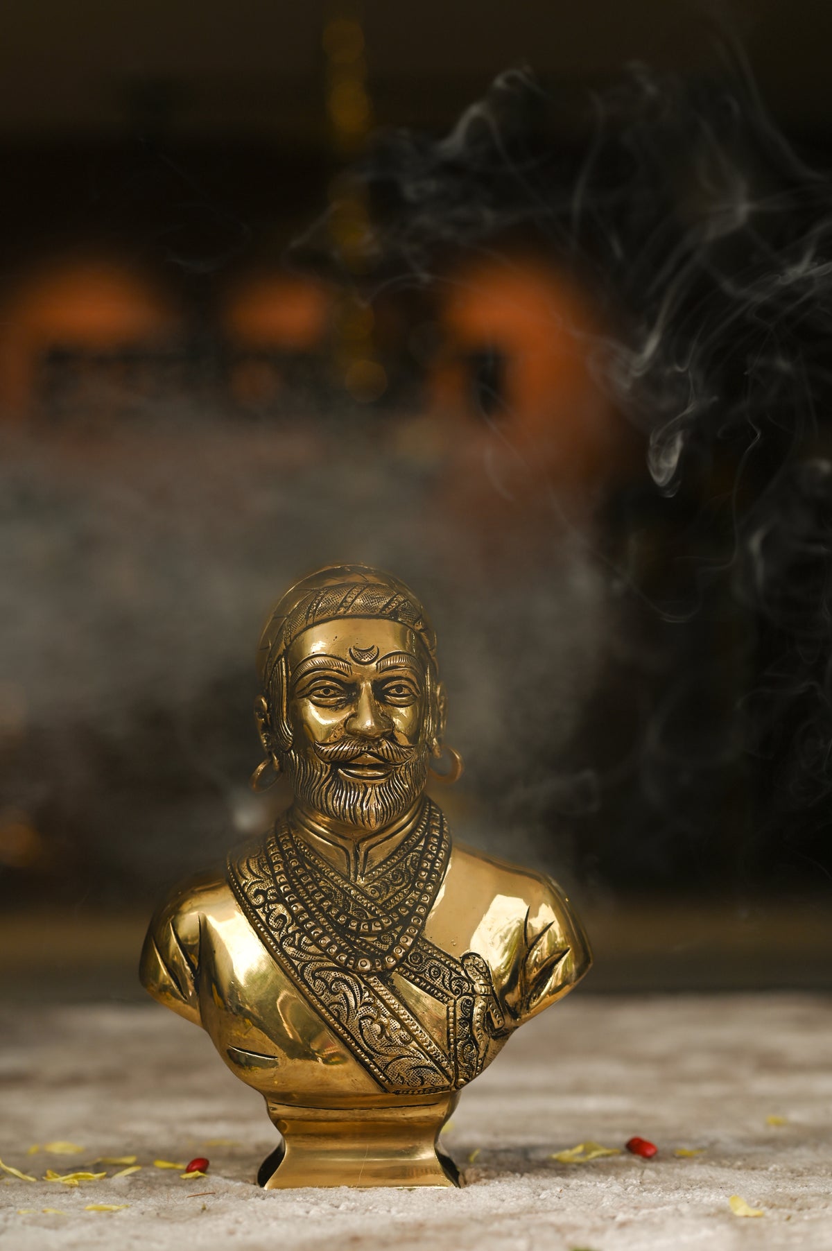 Brass Chhatrapati Shivaji Maharaj Statue – 8 Inch