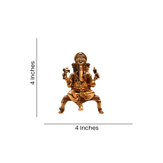 LAKSHMI GANESH CHWKY (SET) 4"