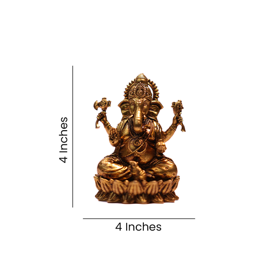 LAXMI GANESH KAMAL (SET) 4"