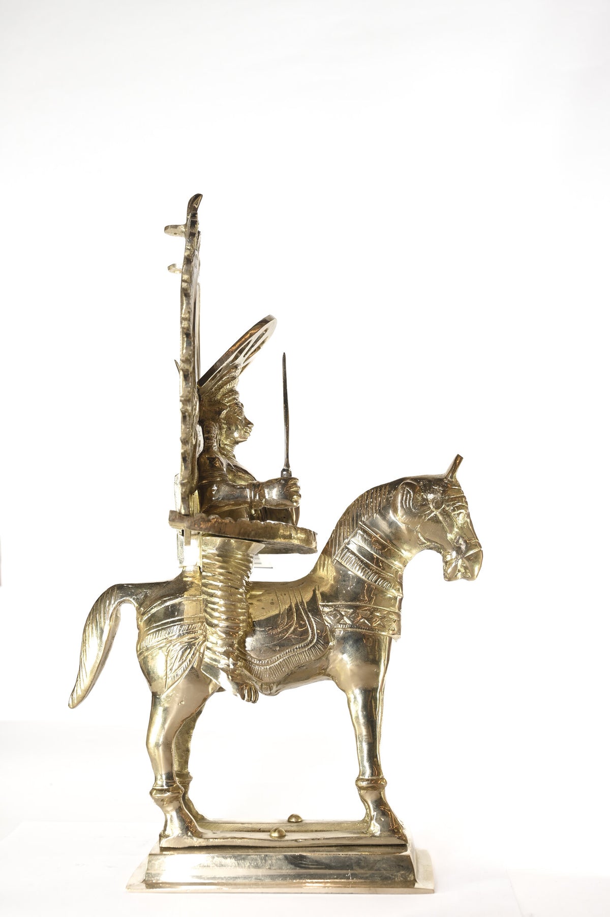 Brass Bhoota Kola Horse Rider Idol – 15 Inch