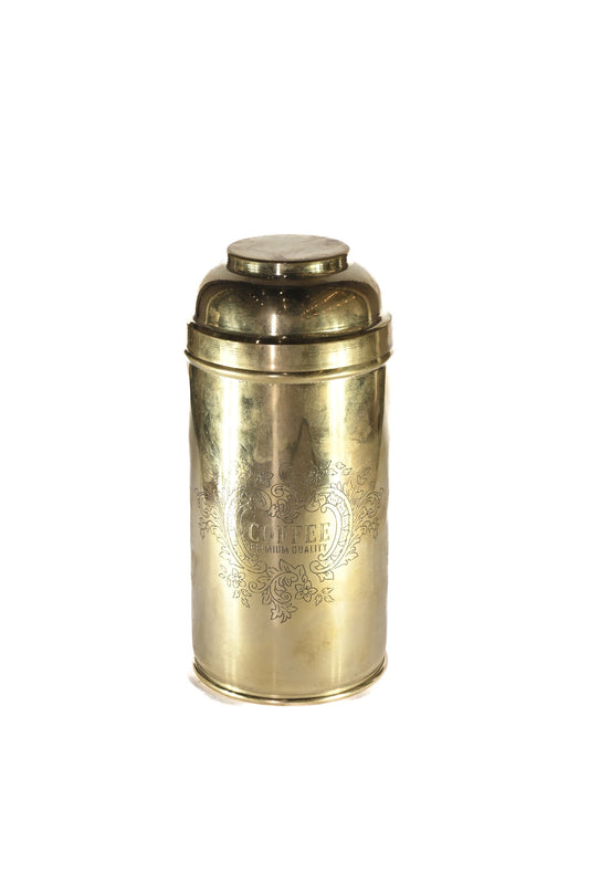 Brass Coffee Storage Box – 9 Inch