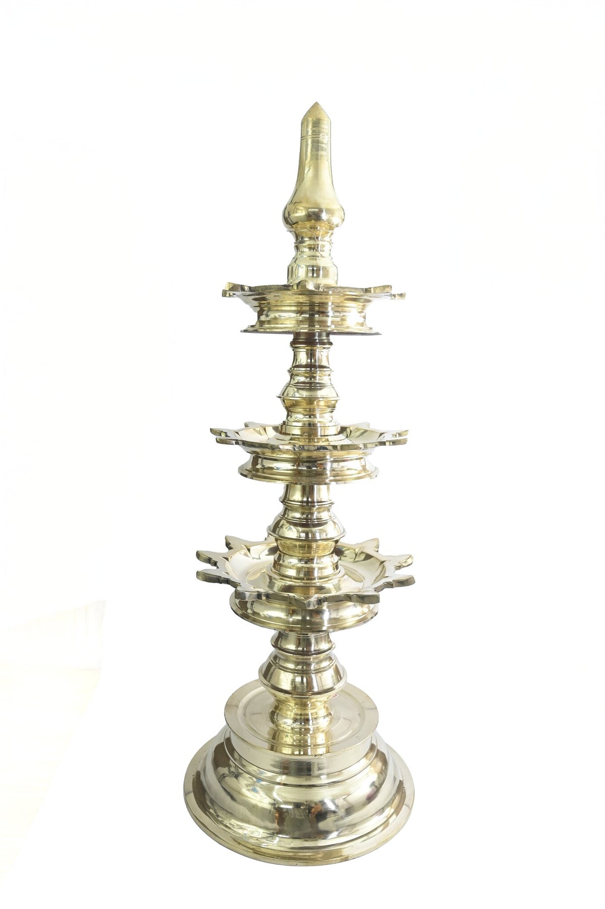 Brass Kerala Deepastambam Lamp – 29 Inch – view 2