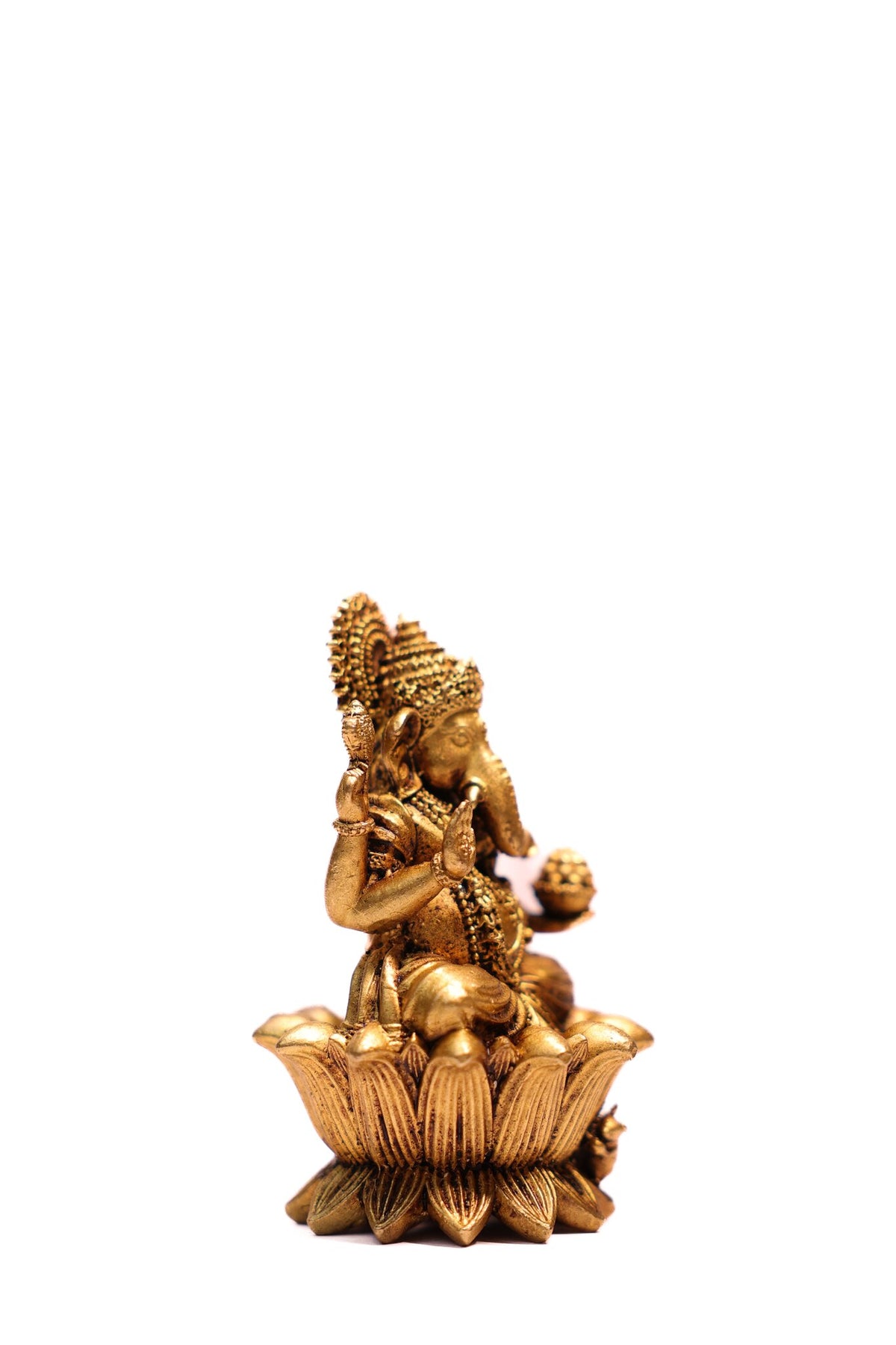 Brass Laxmi Ganesh Kamal Idol Set – 4 Inch – view 3