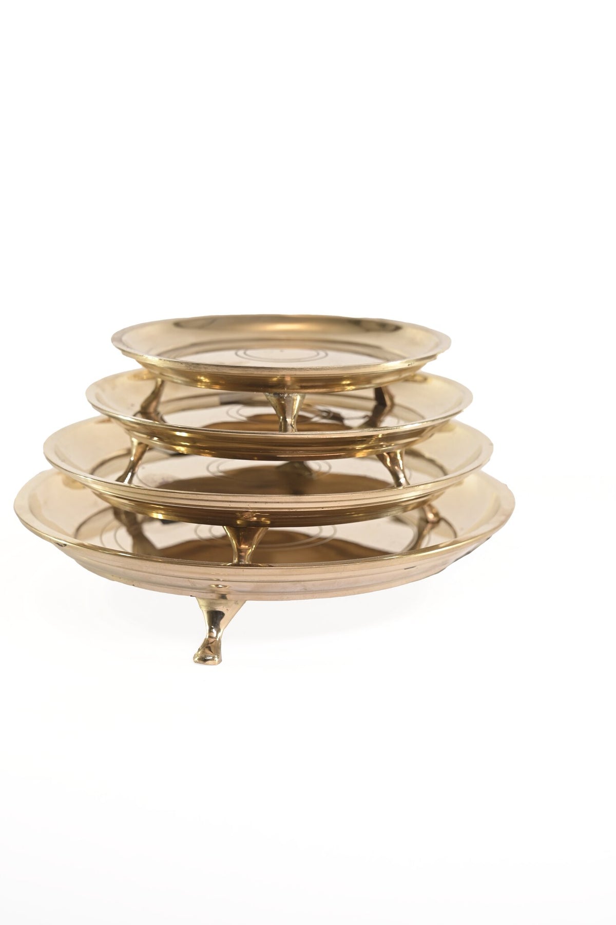 Brass Round Mantap Stand – 9 Inch