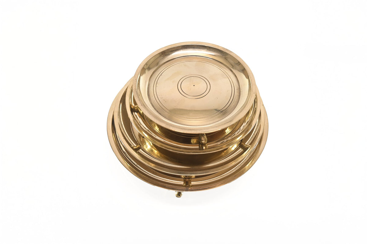 Brass Round Mantap Stand – 9 Inch – view 2