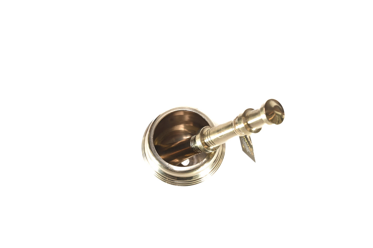 Brass Okli (Mortar and Pestle) – 3.5 Inch