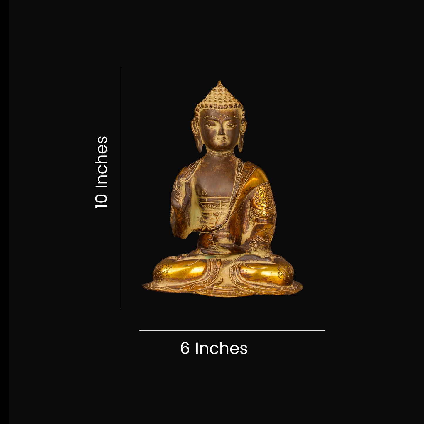BUDHA MEDITATING 10''