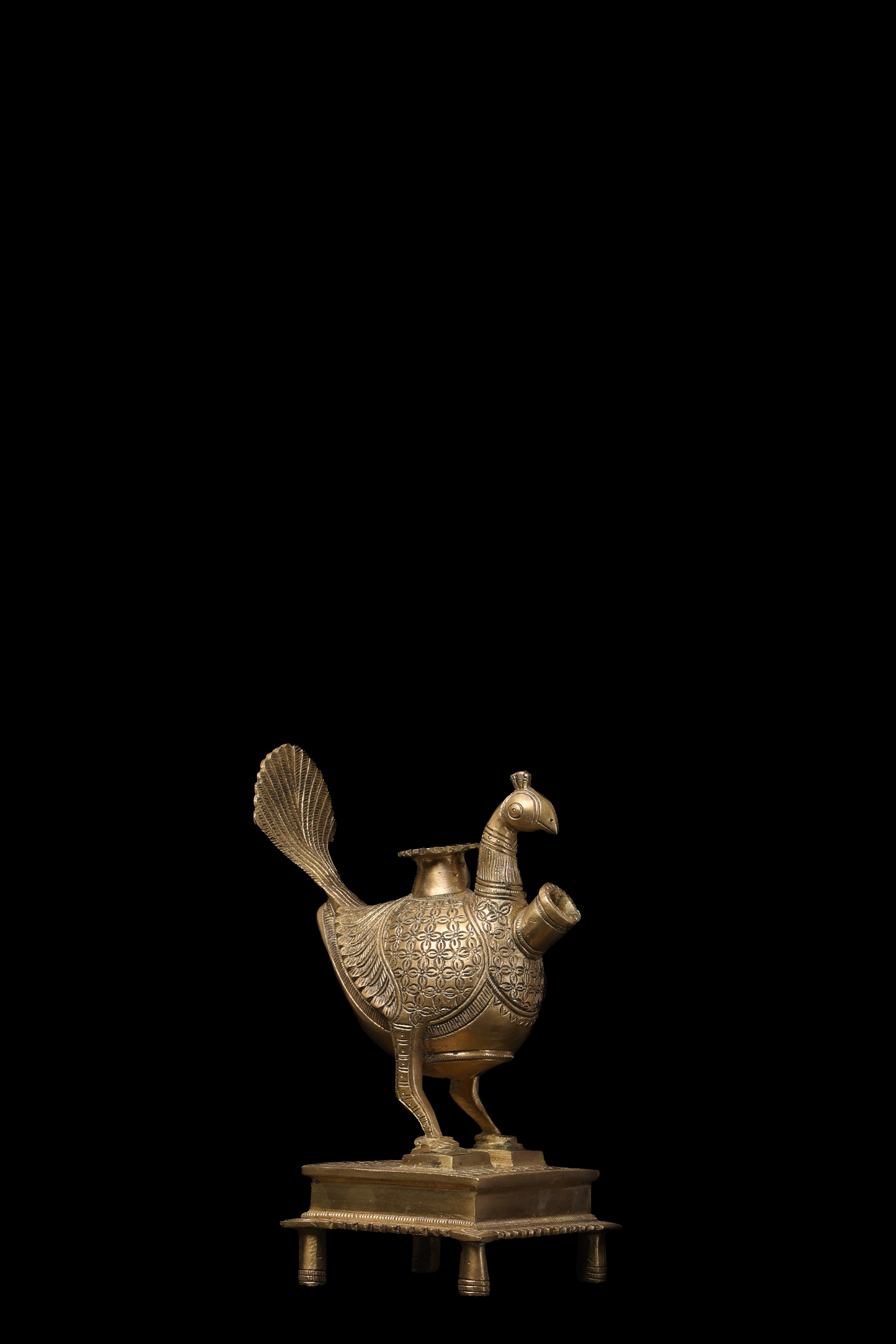 PEACOCK HOOKAH POT 8''