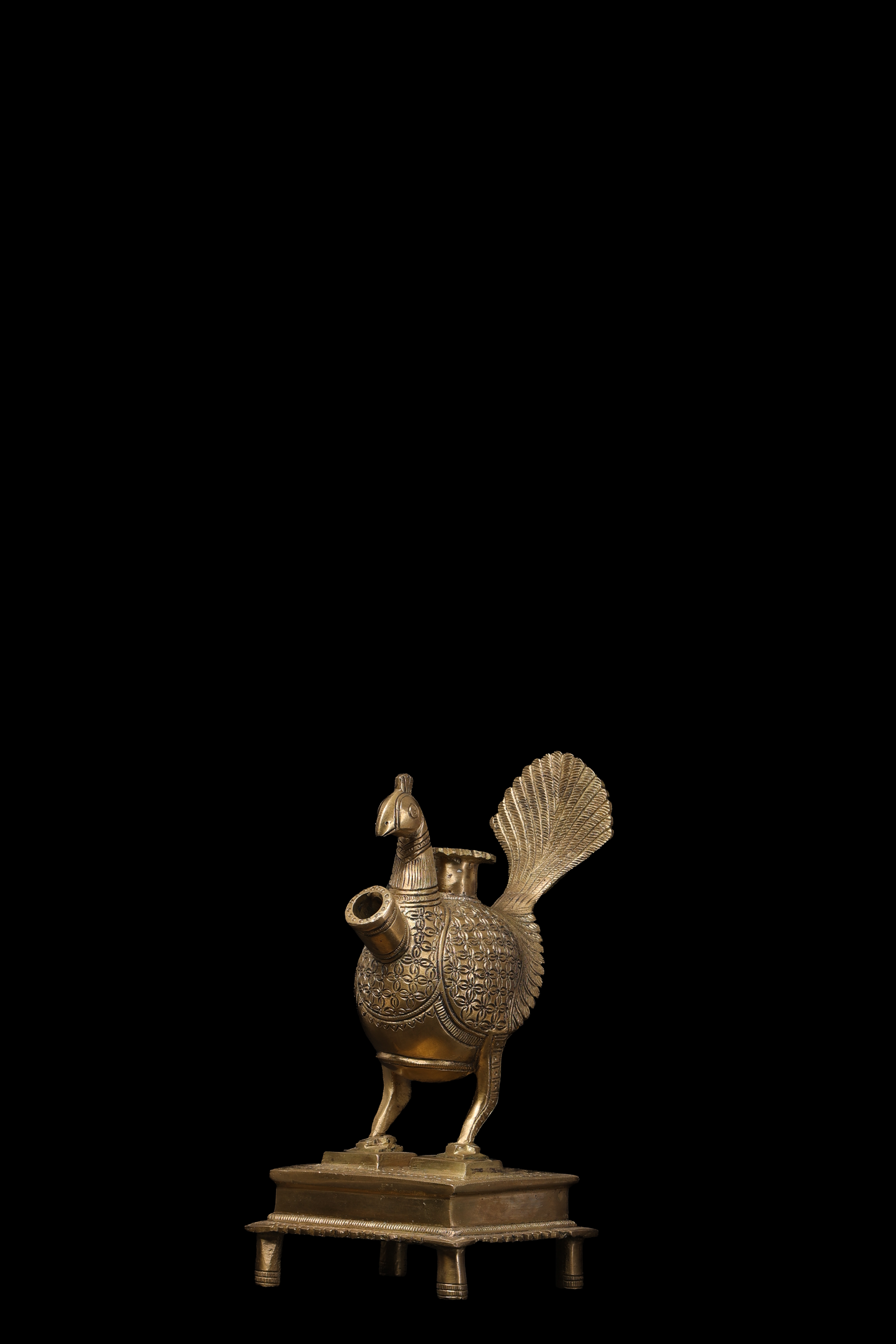 PEACOCK HOOKAH POT 8''