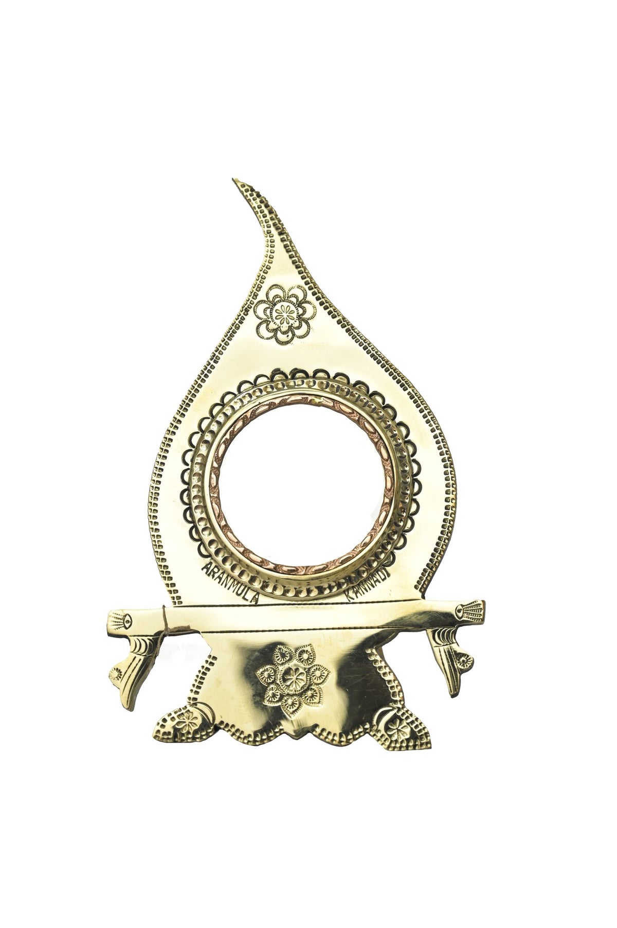 Peacock Leaf Aranmula Kannadi Mirror – 2.5 Inch