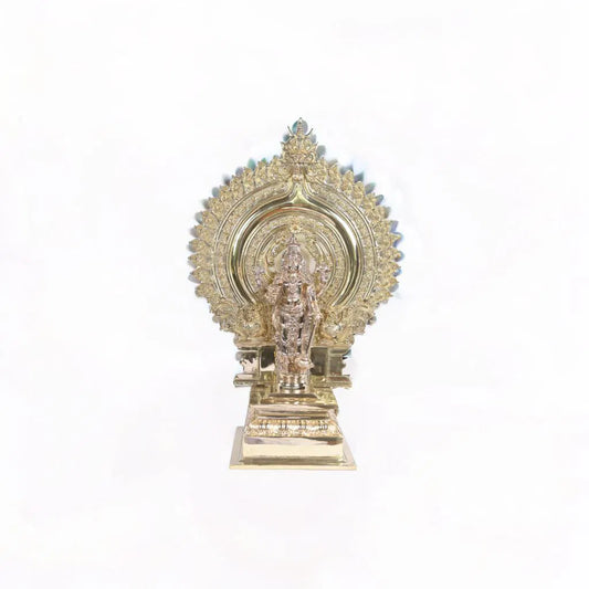 Bronze Vishnu  Idol With Prabha