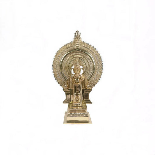 Bronze Muthappan With Prabha 14Kg